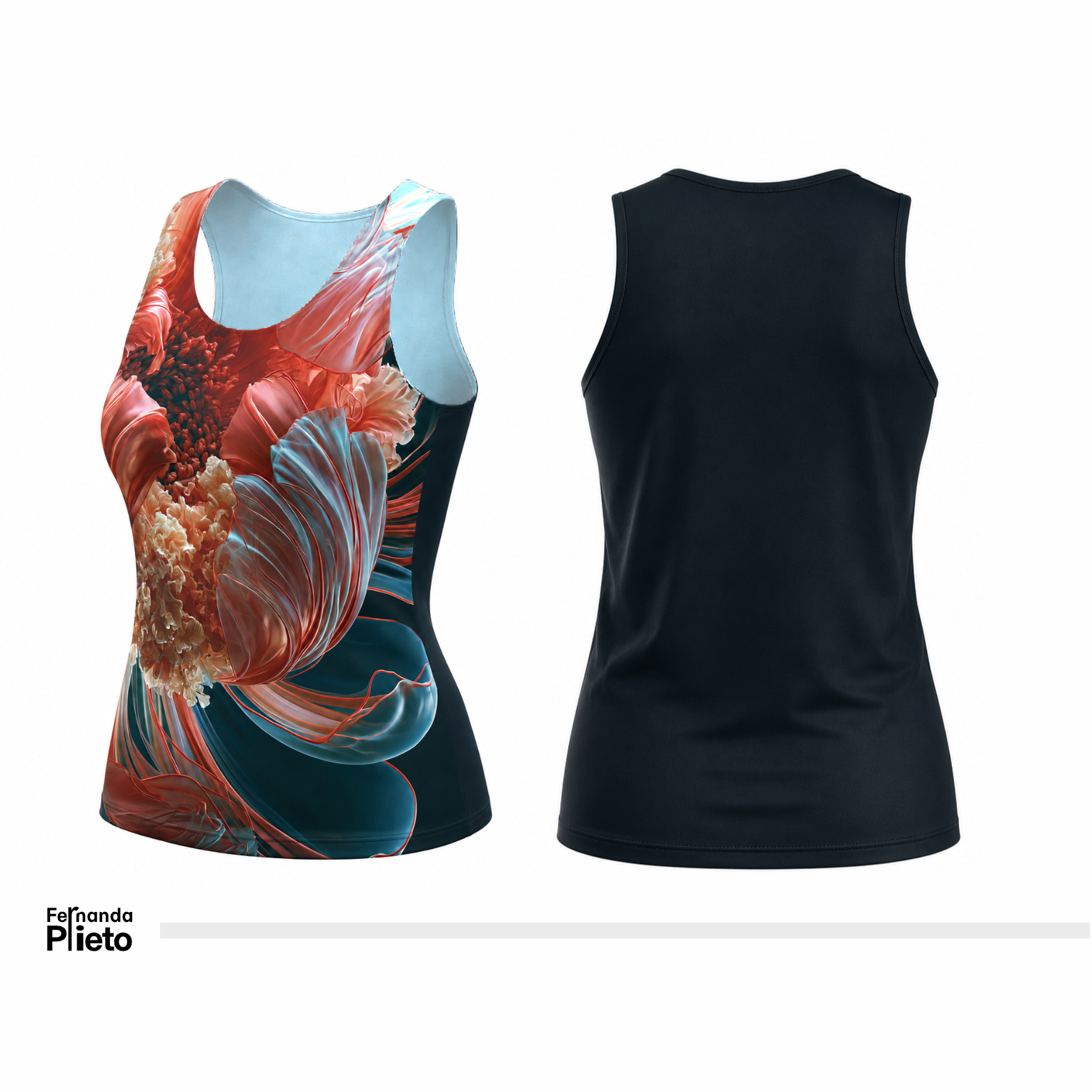 Camiseta Flor Marina
