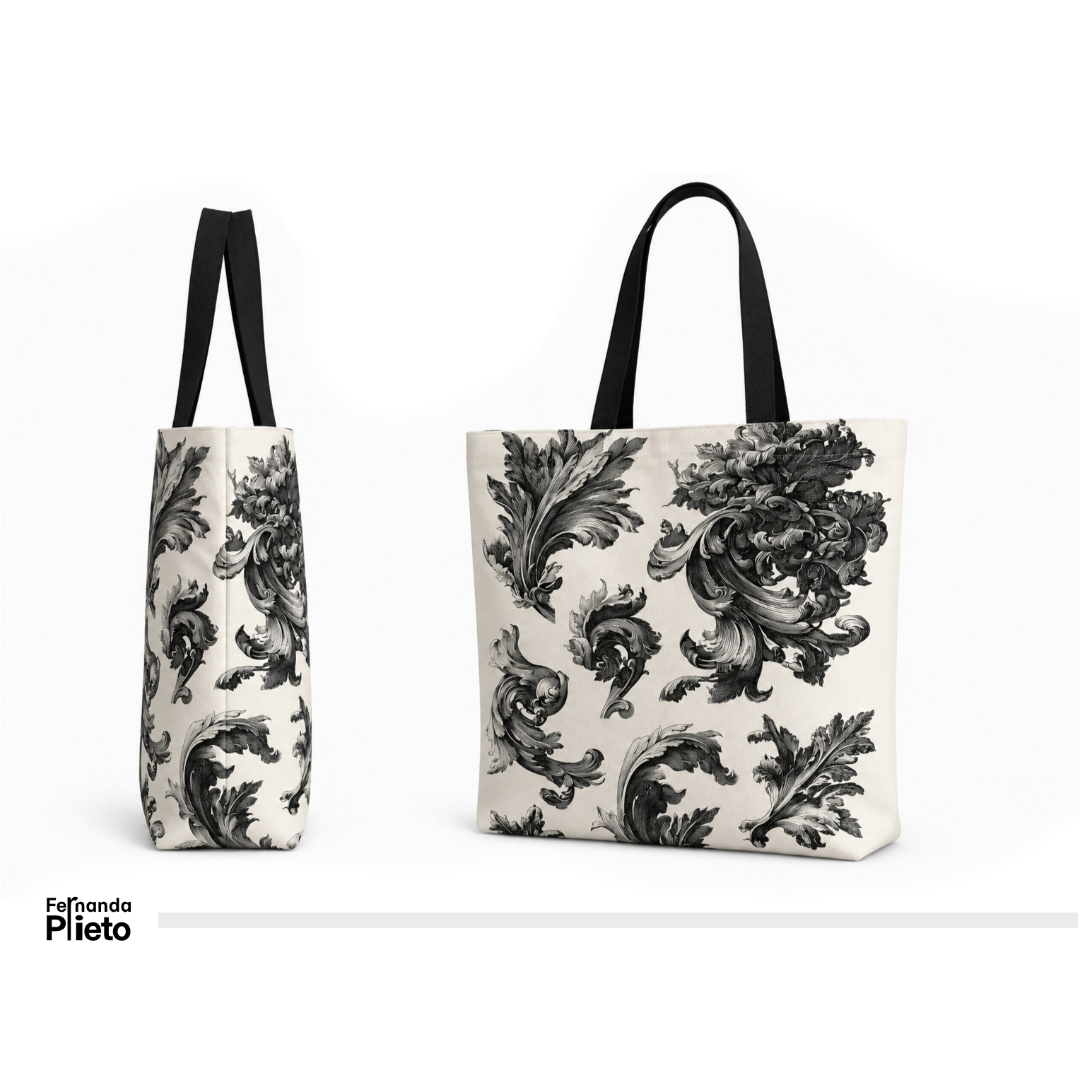 Tote bag Barroco Blanco